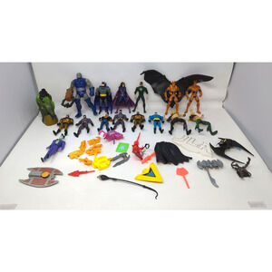 Lot Of 11 DC Batman Robin Joker Action Figure Lot 1990’s accessories weapons